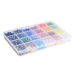 1080 Stück 24-farbige transparente Glasperle&nbsp;GLAA-H026-01