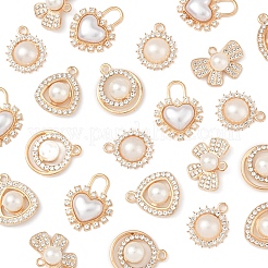 25 Stück 5 Stile Legierung Strass Charms&nbsp;FIND-FS0003-53