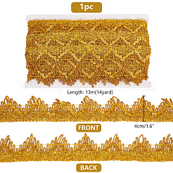 Ruban de dentelle tressée en polyester&nbsp;SENE-WH0003-35C