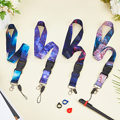 4 pieza de accesorios móviles de cordón de poliéster con temática de cielo estrellado de 4 colores&nbsp;AJEW-HY0002-29