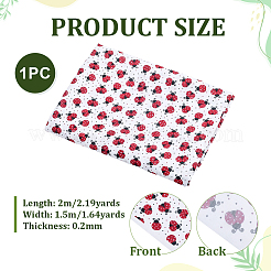 2 m de tissu polyester à motif coccinelle&nbsp;DIY-WH0061-055