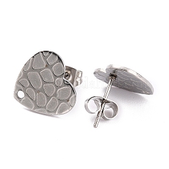 Boucles d'oreilles à tige en acier inoxydable 304 anti-ternissement&nbsp;LS-EJEW-O104-10P