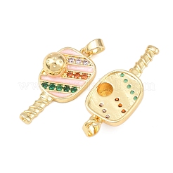 Colgante micropavé cubic zirconia de latón&nbsp;KK-C248-04G-03
