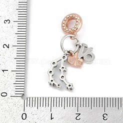 Pendentifs en laiton avec perles européennes en zircone cubique&nbsp;LS-KK-Q015-01M