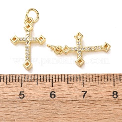 Ciondoli pasquali in ottone con micro pavé di zirconi cubici trasparenti&nbsp;CU-E003-09G-A