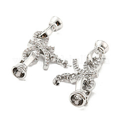 Messing Micro Pave klare Zirkonia Falte über Verschlüsse&nbsp;KK-G420-13P