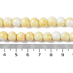Brins de perles de verre de peinture de cuisson&nbsp;GLAA-H031-01B-03