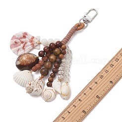 Pendentifs en perles de rudraksha naturel non teint&nbsp;HJEW-TA00467