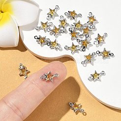 Ciondoli a stella Shegrace in ottone con pavé di zirconi cubici.&nbsp;XGRQ2O701-441C-P
