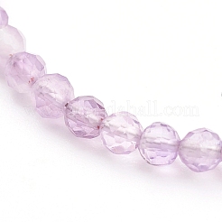 Bracelets en perles d'améthyste naturelle à facettes pour femmes&nbsp;BJEW-JB05928-03
