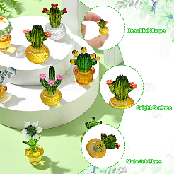 8 Stück 8 Stile Kaktus-Glasfiguren&nbsp;DJEW-CJ0001-12