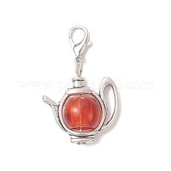 Pendentifs décoratifs en acrylique imitation jade en forme de théière&nbsp;HJEW-JM04731