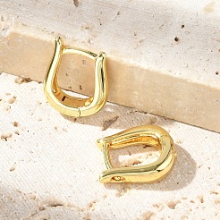 Orecchini a cerchio in ottone a forma di U&nbsp;EJEW-D311-105G