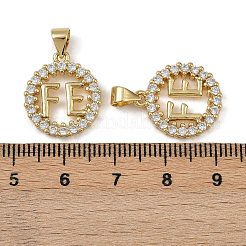 Ottone micro spianare pendenti zirconi&nbsp;KK-I358-062G-B