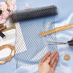 Schleier aus Polyester-Organza mit großem Augennetz&nbsp;DIY-WH0028-94A