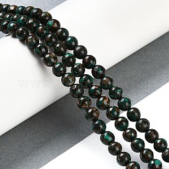 Fili di perline naturali di malachite e bronzite assemblati&nbsp;G-A230-D02-02