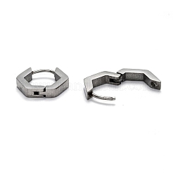 Pendientes de aro hexagonales de acero inoxidable 304 resistentes al deslustre&nbsp;STAS-H156-03A-P