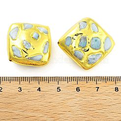 Gestell aus Messing mit natürlichen Larimarperlen&nbsp;KK-NH0001-05G