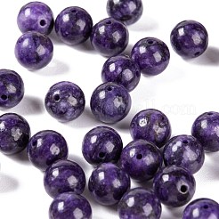 100pcs 8mm natürliche Charoite runde Perlen&nbsp;DIY-LS0002-12