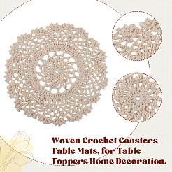 Sous-verres en dentelle de coton faits à la main&nbsp;AJEW-GF0008-84B