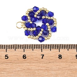 Pendentifs en perles de verre biconique imitant le cristal autrichien&nbsp;PALLOY-MZ01394-03