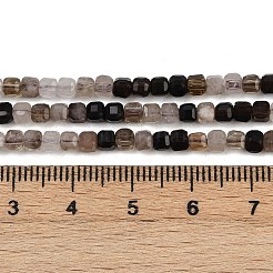 Naturale perle di quarzo fumé fili&nbsp;G-RM2025-C43-B