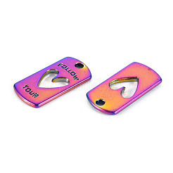 Regenbogenfarbene legierung anhänger&nbsp;PALLOY-S180-239-NR