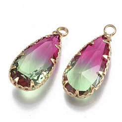 Colgantes de cristal de dos tonos&nbsp;GLAA-S179-02E