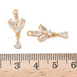 Pendentifs avec zircon cubiques à micro-pavés en laiton&nbsp;KK-D024-20G
