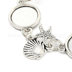 Herstellung eines antiken versilberten Gliederkettenarmbands aus Legierung&nbsp;MAK-K023-02C-AS