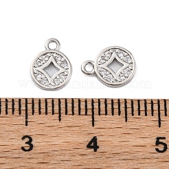 Pendentifs avec zircon cubiques à micro-pavés en laiton&nbsp;KK-P289-01P