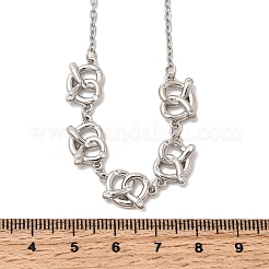 Halsketten mit Anhänger aus Messing und Mikropavé-Fassung aus klaren Zirkonia&nbsp;NJEW-B157-08P-01