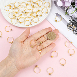 40 verstellbare Fingerringe aus Legierung mit Strass für Damen&nbsp;RJEW-SP0001-02G