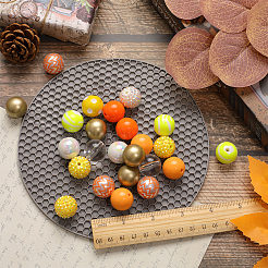 50 Stück Acrylperlen mit Thanksgiving-Motiv in 10 Stilen&nbsp;SACR-SC0001-21