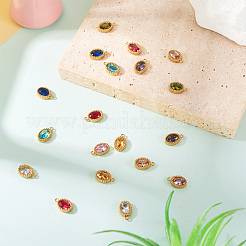20 pz 10 colori 304 acciaio inossidabile micro pavé zirconia cubica charms&nbsp;STAS-TA0002-92