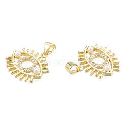 Pendenti in zirconi cubici trasparenti in micro pavè di ottone&nbsp;ZIRC-N039-260