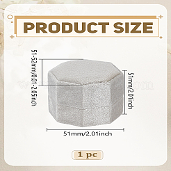 1 caja de almacenamiento de anillos de terciopelo octagonal con 3 ranuras&nbsp;CON-LP0001-89B