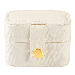 1 boîte de rangement rectangulaire en similicuir PU pour bijoux&nbsp;PAAG-TA0001-01A