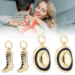 8 pendentif en laiton émaillé de 2 styles&nbsp;KK-BBC0022-17