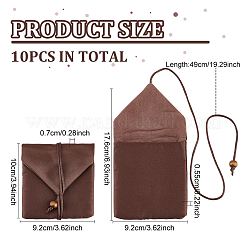 Geschenkbeutel aus Stoff für Schmuck&nbsp;ABAG-WH0045-09B