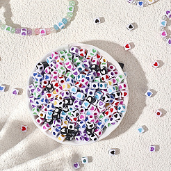 1800pcs 9 Farben undurchsichtige Acrylperlen&nbsp;OACR-PA0001-26