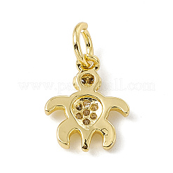 Breloques en laiton avec zircone cubique de micro pave&nbsp;ZIRC-F132-32G