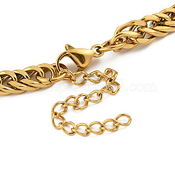 6 Stück Ionenplattierung (IP) 304 Edelstahl Gliederkette Armband-Sets&nbsp;BJEW-K240-01G