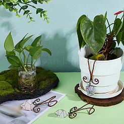 3 stücke nuggets natürliche amethyst & rose quarz & quarz kristall blumentopf dekoration&nbsp;HJEW-OC00088