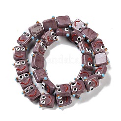 Chapelets de perles vernissées manuelles&nbsp;LAMP-Q036-07E