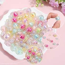 120pcs 15 Arten transparente Acrylperlen&nbsp;TACR-SP0001-15