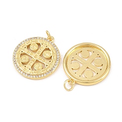 Colgante micropavé cubic zirconia de latón&nbsp;KK-E091-08G