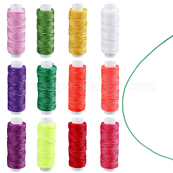 12 Rolle 12 Farben runde gewachste Polyester-Drehschnur&nbsp;YC-CL0001-03A