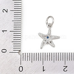Messing micro pave klar zirkonia charme&nbsp;KK-G544-01P-04
