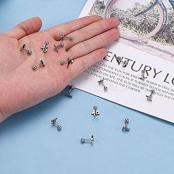 Anlaufgeschützte 201 Edelstahl Barbell Knorpel Ohrringe&nbsp;EJEW-R147-40